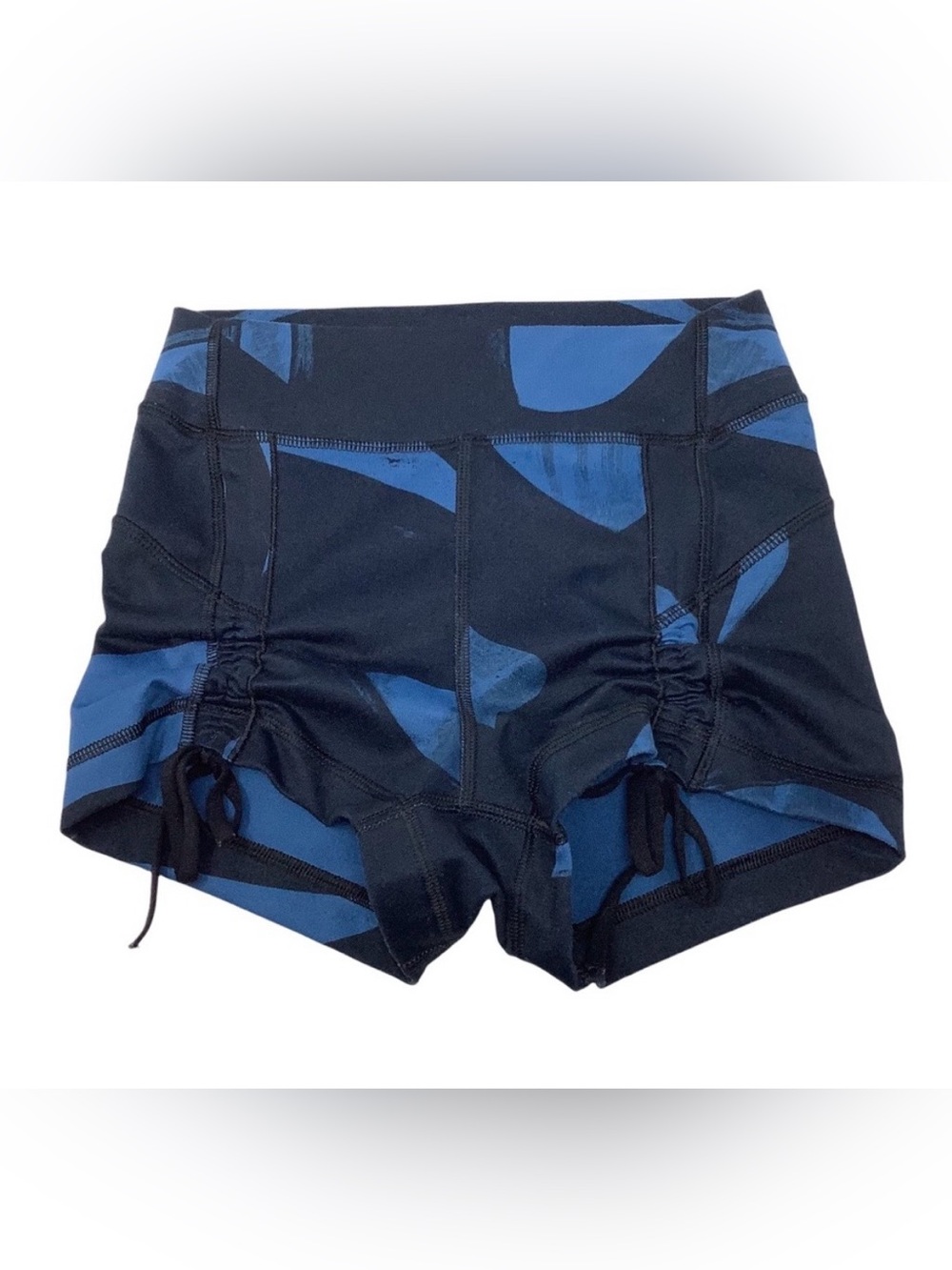 Lululemon Liberty High Rise Shorts Back Spin Stroke Poseidon Black 0/2